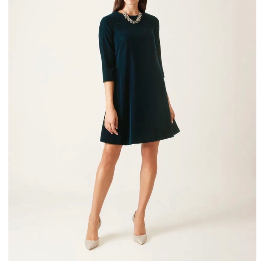 Hobbs Agnes Velvet dress black size 4 NWT